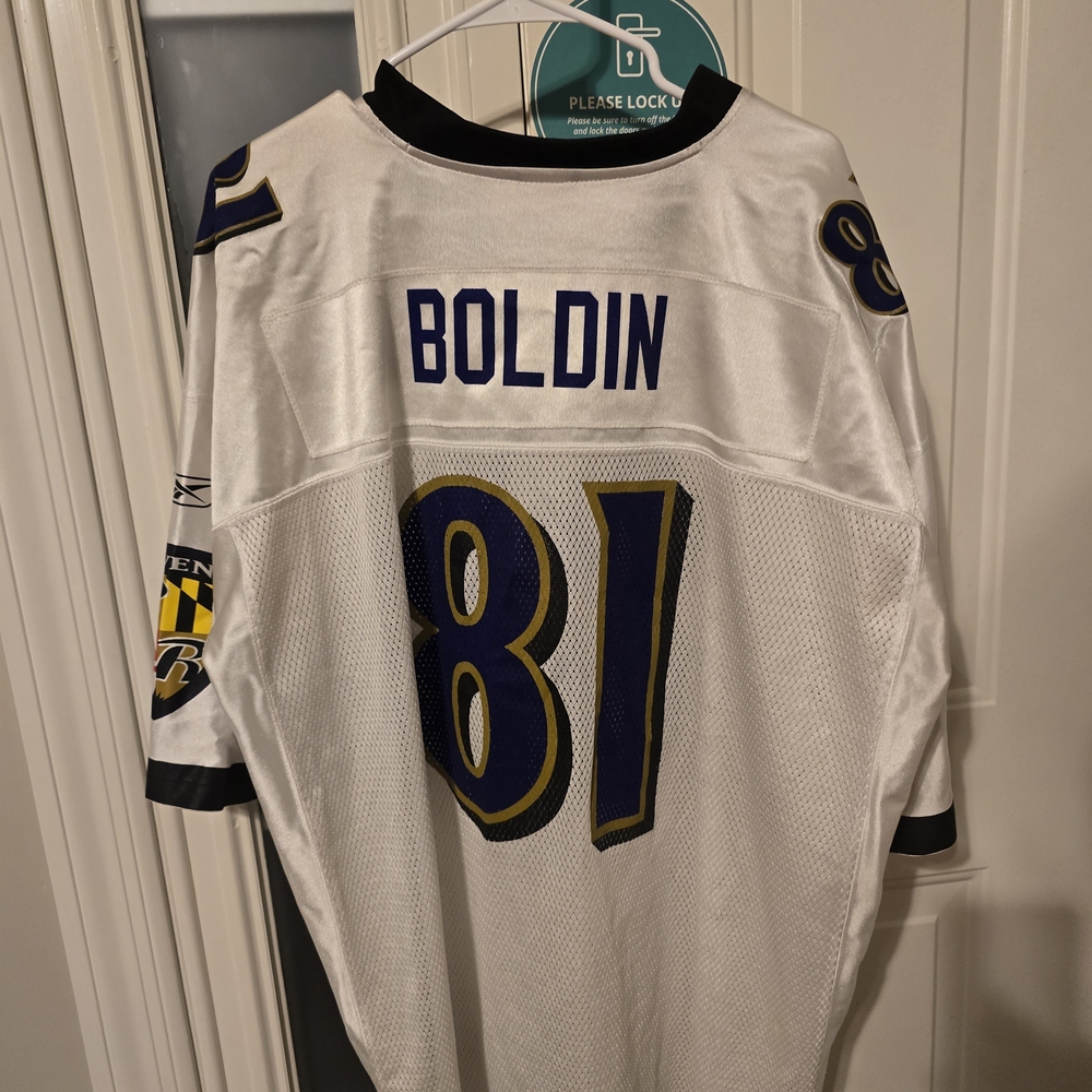 Boldin White and Purple Men's Jersey